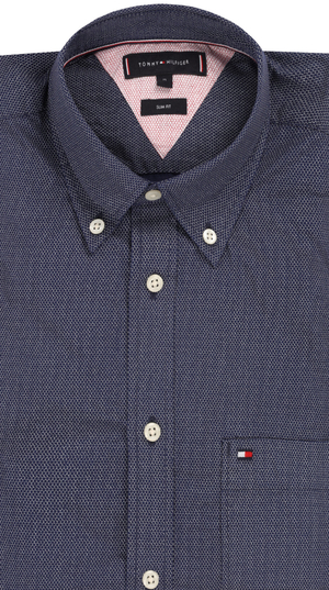 Tommy Hilfiger pánska modrá košeľa so vzorom - S (0GY)