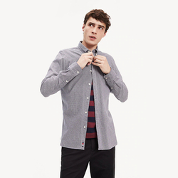 Tommy Hilfiger pánska modro - biela košeľa Heather