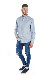 Tommy Hilfiger pánska svetlomodrá košeľa Heather - M (904)