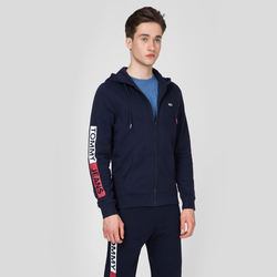 Tommy Hilfiger pánska tmavo modrá mikina na zips Graphic