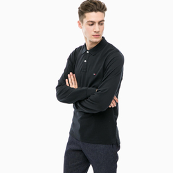 Tommy Hilfiger pánske čierne polo Luxury - S (032)