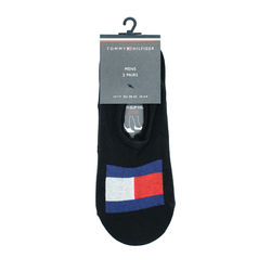 Tommy Hilfiger pánske čierne ponožky 2 pack - 39/42 (1)