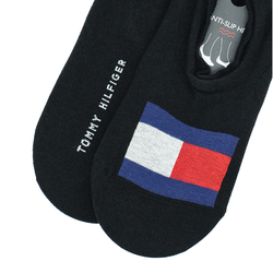 Tommy Hilfiger pánske čierne ponožky 2 pack - 39/42 (1)