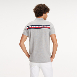 Tommy Hilfiger pánske šedé polo Global - M (501)