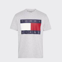 Tommy Hilfiger pánske šedé tričko Flag - L (P01)