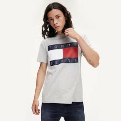 Tommy Hilfiger pánske šedé tričko Flag - L (P01)