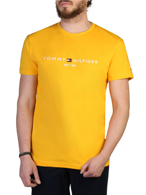 Tommy Hilfiger pánske horčicovej tričko Logo - L (ZEW)