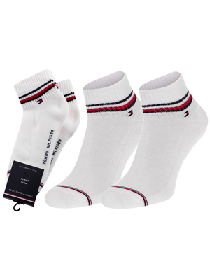 Tommy Hilfiger pánske biele ponožky 2 pack - 39/42 (300)