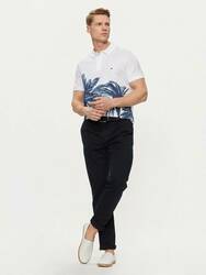 Tommy Hilfiger pánske biele polo Palm - M (YBR)