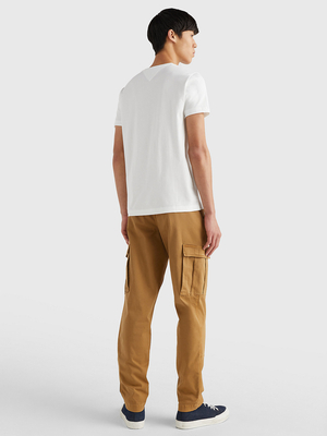 Tommy Hilfiger pánske biele tričko - XL (YBR)