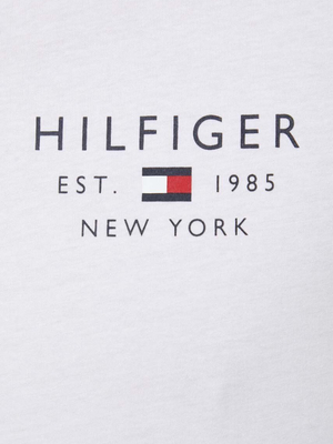 Tommy Hilfiger pánske biele tričko Brand - XXL (YBR)