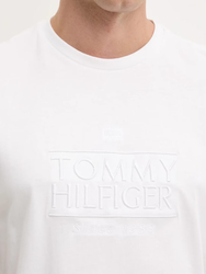 Tommy Hilfiger pánske biele tričko  - S (YBR)