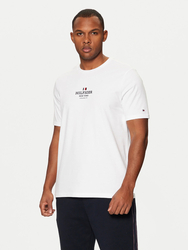 Tommy Hilfiger pánske biele tričko - M (YBR)