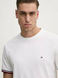 Tommy Hilfiger pánske biele tričko Global - L (YBR)