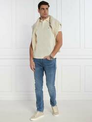Tommy Hilfiger pánske krémové polo tričko - M (AEF)
