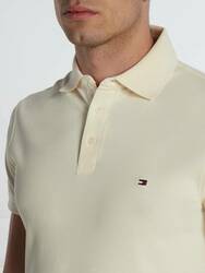 Tommy Hilfiger pánske krémové polo tričko - M (AEF)