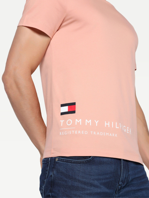 Tommy Hilfiger pánske lososové tričko - S (SNA)