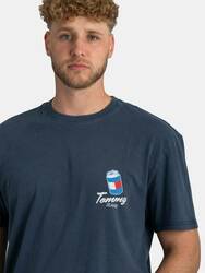 Tommy Jeans pánske modré tričko - XS (C1G)