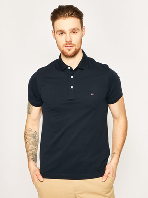 Tommy Hilfiger pánske tmavomodré polo Core - XS (403)