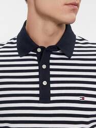 Tommy Hilfiger pánske pruhované polo tričko - L (0A4)