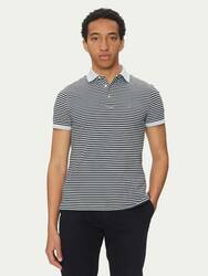 Tommy Hilfiger pánske pruhované polo tričko - L (0BD)