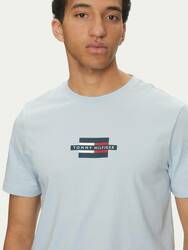 Tommy Hilfiger pánske svetlo modré tričko Flag - L (C1O)