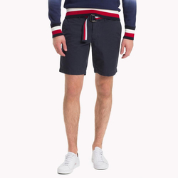 Tommy Hilfiger pánske tmavo modré šortky s opaskom