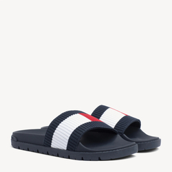 Tommy Hilfiger pánske tmavomodré šľapky Knitted Flag