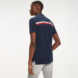 Tommy Hilfiger pánske tmavomodré polo Global - M (403)