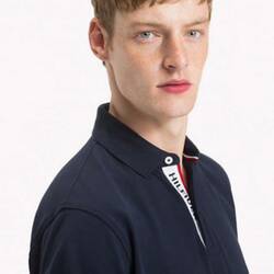 Tommy Hilfiger pánske tmavomodré polo Placket - L (403)