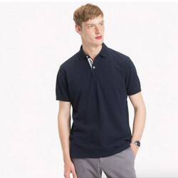 Tommy Hilfiger pánske tmavomodré polo Placket - L (403)