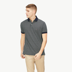 Tommy Hilfiger pánske tmavo modré polo tričko so vzorom