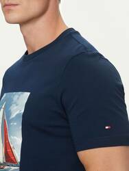 Tommy Hilfiger pánske tmavo modré tričko - S (DAF)