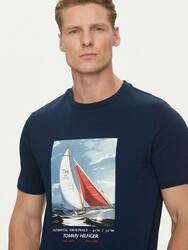 Tommy Hilfiger pánske tmavo modré tričko - S (DAF)