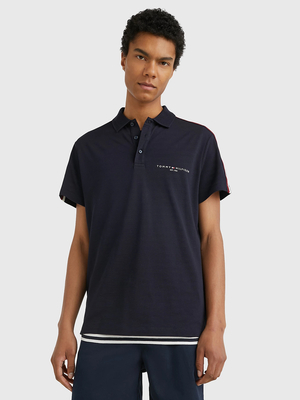 Tommy Hilfiger pánske tmavomodré polo tričko - S (DW5)