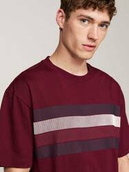 Tommy Hilfiger pánske vínové tričko - L (VLP)