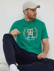Tommy Hilfiger pánske zelené tričko Laurel - S (L4B)