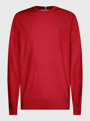 Tommy Hilfiger pánsky červený sveter - M (XNJ)