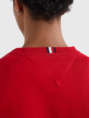 Tommy Hilfiger pánsky červený sveter - M (XNJ)