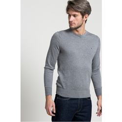 Tommy Hilfiger pánsky sivý sveter Plaited - XL (043)