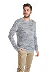 Tommy Hilfiger pánsky šedý melírovaný sveter Tonal