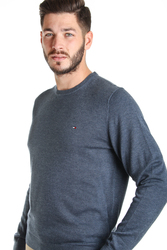 Tommy Hilfiger pánsky modrý sveter Blend - L (094)