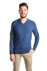 Tommy Hilfiger pánsky námornícky modrý sveter Ricecorn