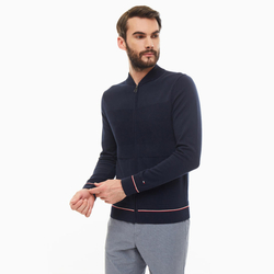 Tommy Hilfiger pánsky tmavomodrý sveter Baseball