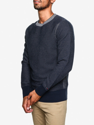 Tommy Hilfiger pánsky tmavomodrý sveter Structure