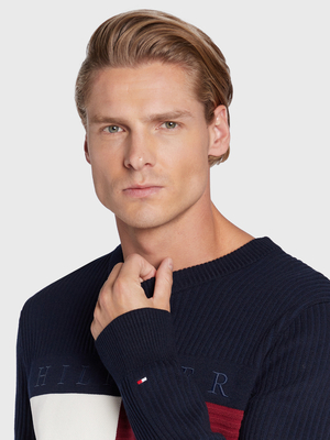 Tommy Hilfiger pánsky tmavomodrý sveter - XXL (0GY)
