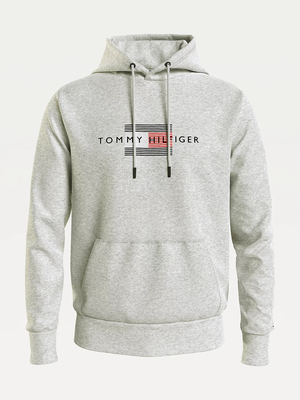 Tommy Hilfiger pánska šedá mikina s kapucňou - M (P91)