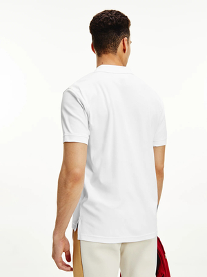 Tommy Hilfiger pánske biele polo tričko - S (YBR)