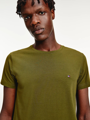 Tommy Hilfiger pánske olivovo zelené tričko - M (GYY)
