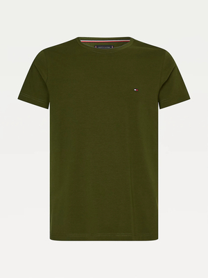Tommy Hilfiger pánske olivovo zelené tričko - M (GYY)